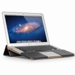 Funda Qialino Book Type Cuero genuino MacBook Air 12” - Negro - Image 4