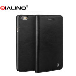 Case Flip cover Qialino cuero Black Classic Pattner – Iphone 6/6S
