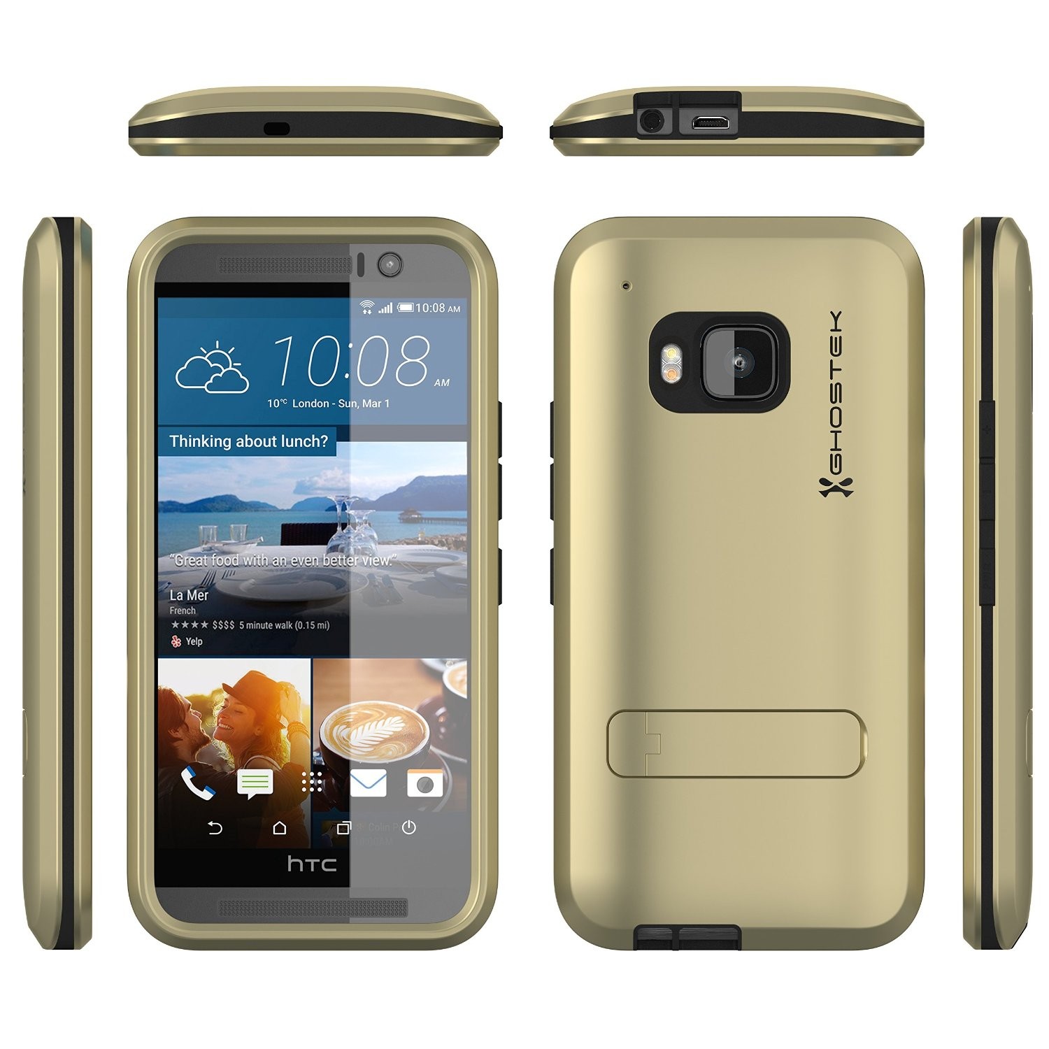 Ghostek Bullet Series Gold – Htc M9 – Identidad Movil