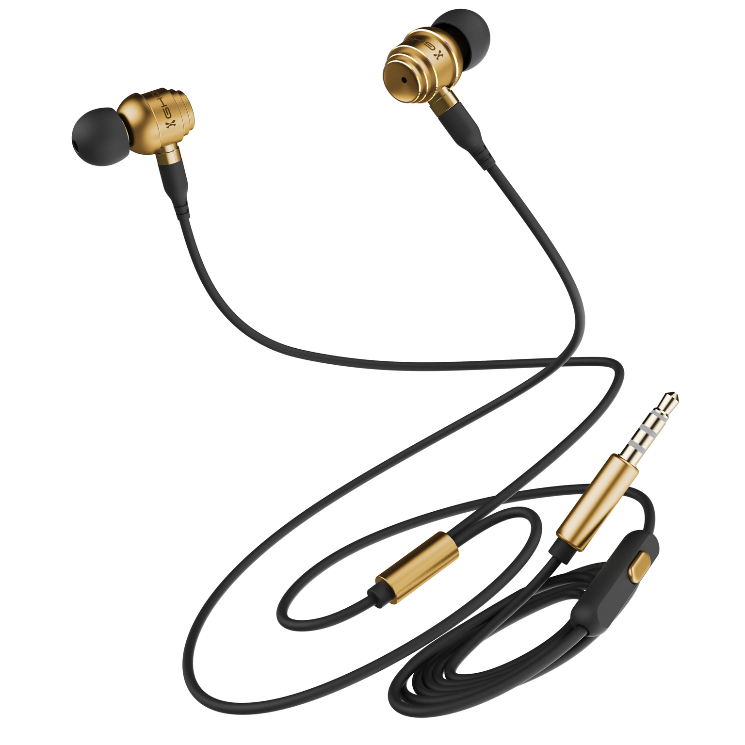 Aud fonos Bluetooth y JACK 3.5MM 2 en 1 Ghostek Fuze Dorado con negro